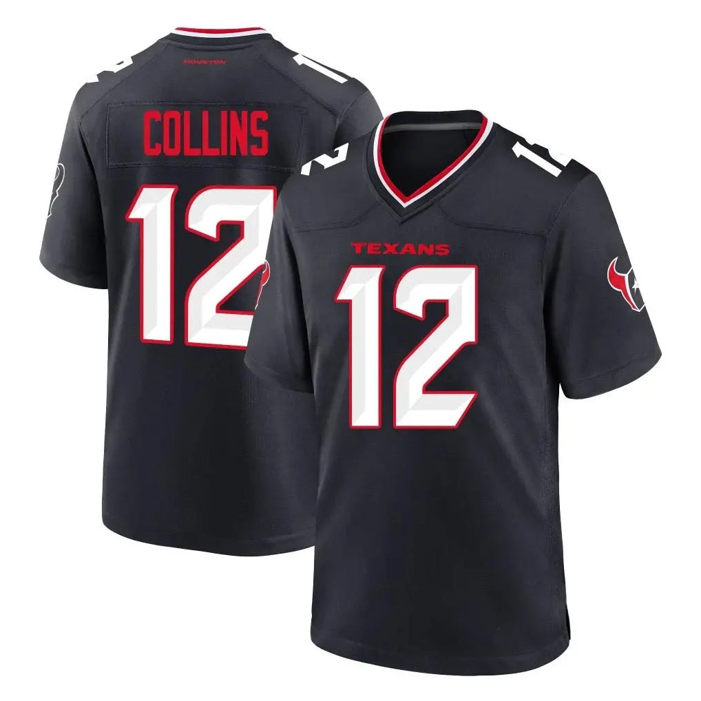 STECN H.Texans #12 Nico Collins Player Navy Team Home Game Stitched Jerseys