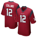 STECN H.Texans #12 Nico Collins Player Red Home Game Stitched Jerseys