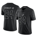 STECN H.Texans #24 Derek Stingley Jr. Player Black Reflective Limited Game Stitched Jerseys