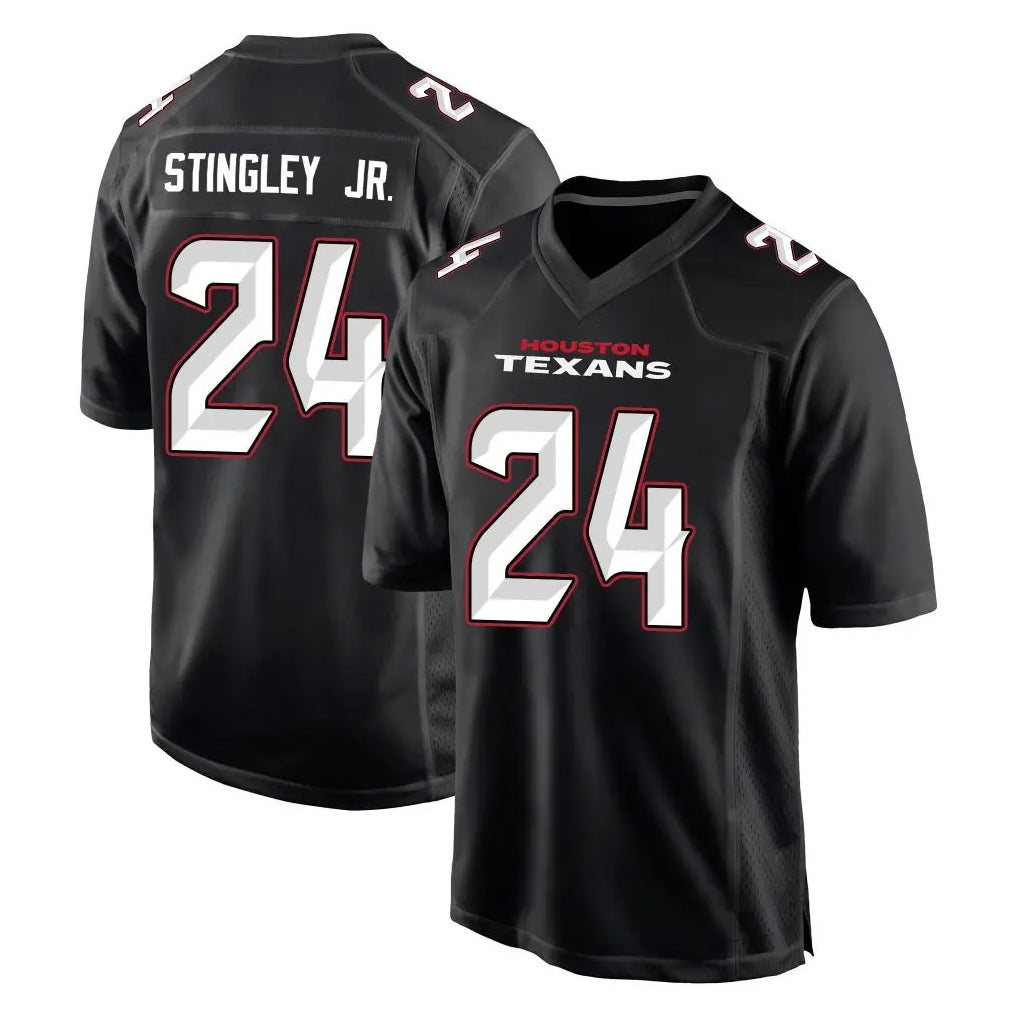 STECN H.Texans #24 Derek Stingley Jr. Player Carbon Black Fashion Home Game Stitched Jerseys