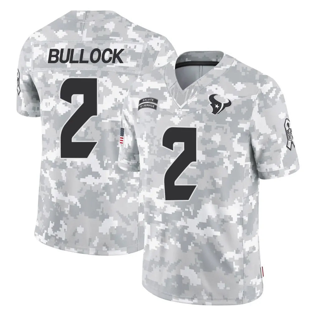 STECN H.Texans #2 Calen Bullock Player Arctic Camo Salute To Service Limited Game Stitched Jerseys