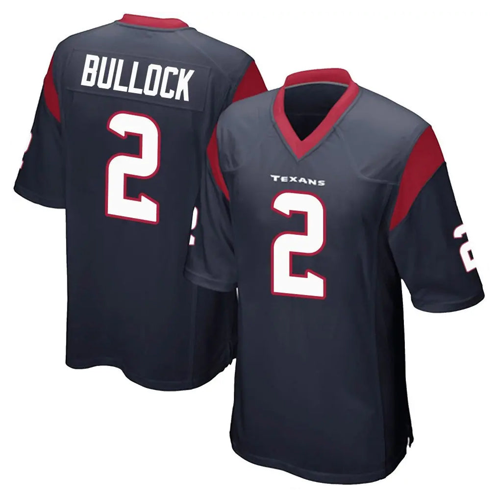 STECN H.Texans #2 Calen Bullock Player Navy Home Game Stitched Jerseys