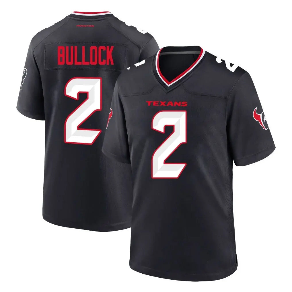 STECN H.Texans #2 Calen Bullock Player Navy Team Home Game Stitched Jerseys