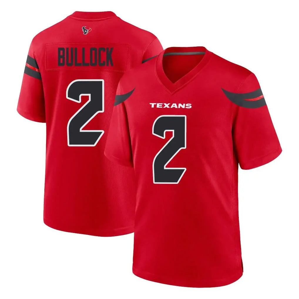 STECN H.Texans #2 Calen Bullock Player Red Alternate Home Game Stitched Jerseys