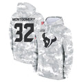 STECN H.Texans #32 David Montgomery Player Arctic Camo Salute to Service Hoodies Limited Game Stitched Jerseys