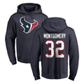 STECN H.Texans #32 David Montgomery Player Navy Pro Line Pullover Hoodie Limited Game Stitched Jerseys