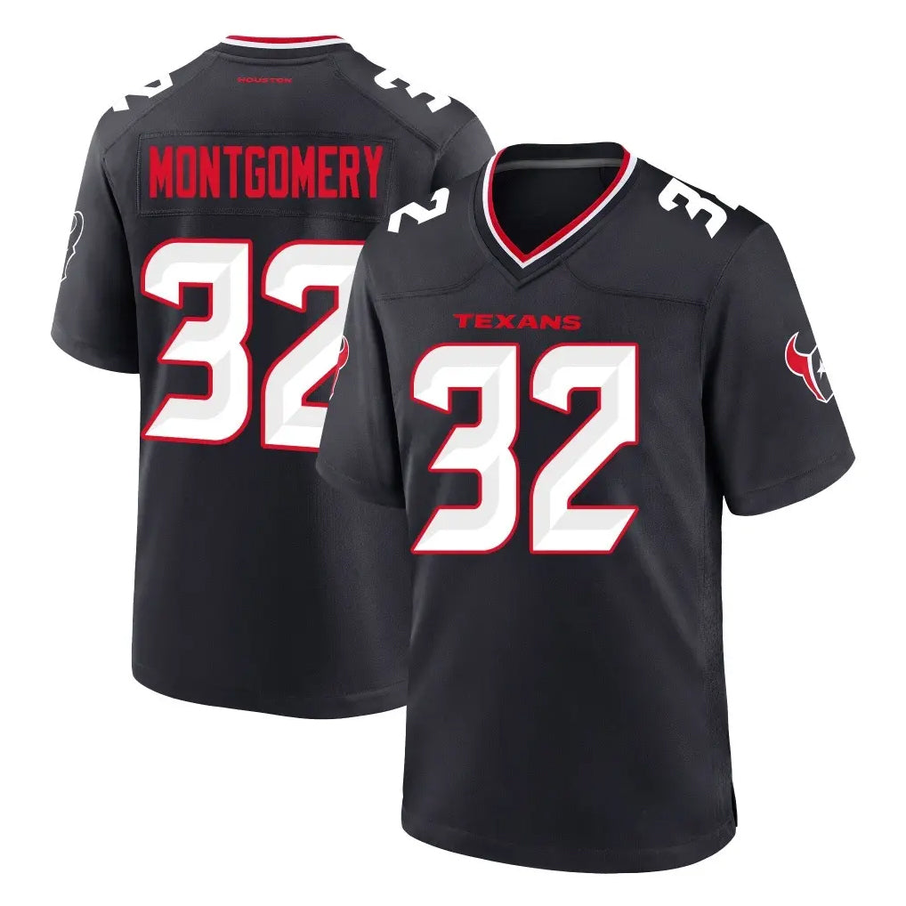 STECN H.Texans #32 David Montgomery Player Navy Team Home Game Stitched Jerseys