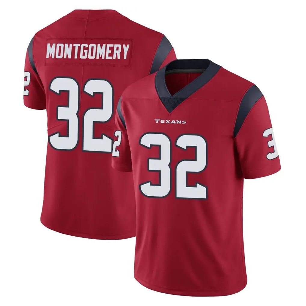 STECN H.Texans #32 David Montgomery Player Red Limited Vapor Untouchable Home Game Stitched Jerseys