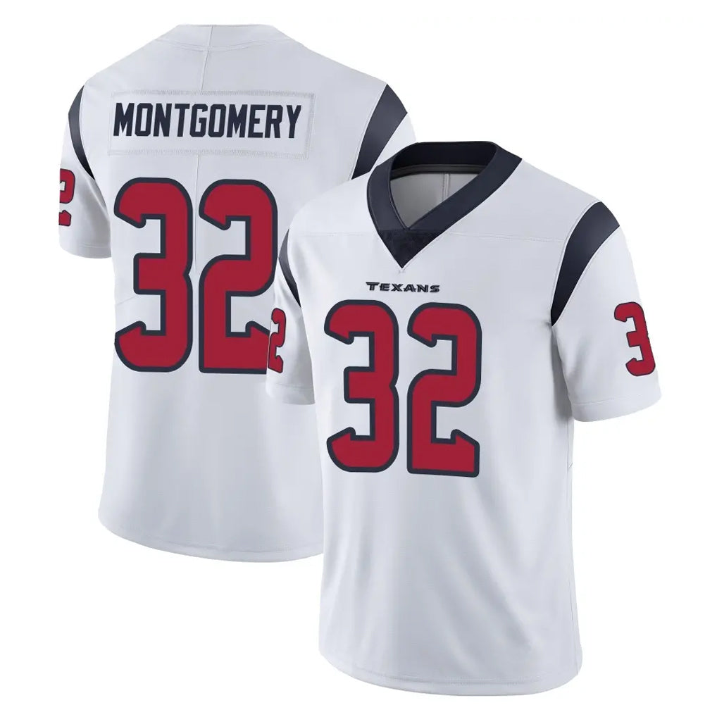 STECN H.Texans #32 David Montgomery Player White Limited Vapor Untouchable Home Game Stitched Jerseys