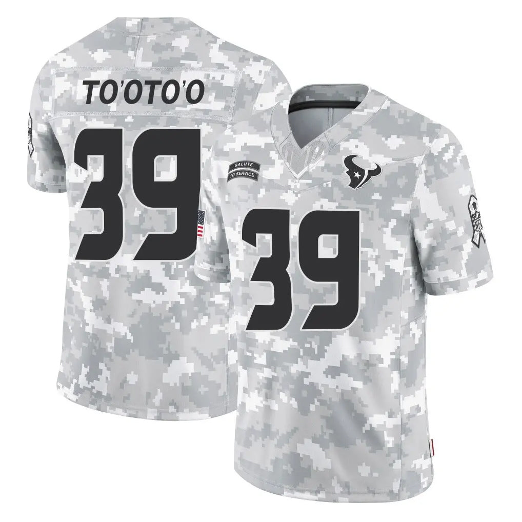 STECN H.Texans #39 Henry To'oTo'o Player Arctic Camo Salute To Service Limited Game Stitched Jerseys