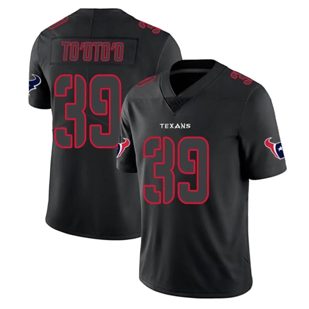STECN H.Texans #39 Henry To'oTo'o Player Black Impact Limited Game Stitched Jerseys