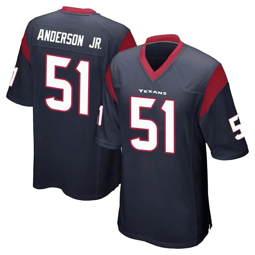 STECN H.Texans #51 Will Anderson Jr. Player Navy Home Game Stitched Jerseys