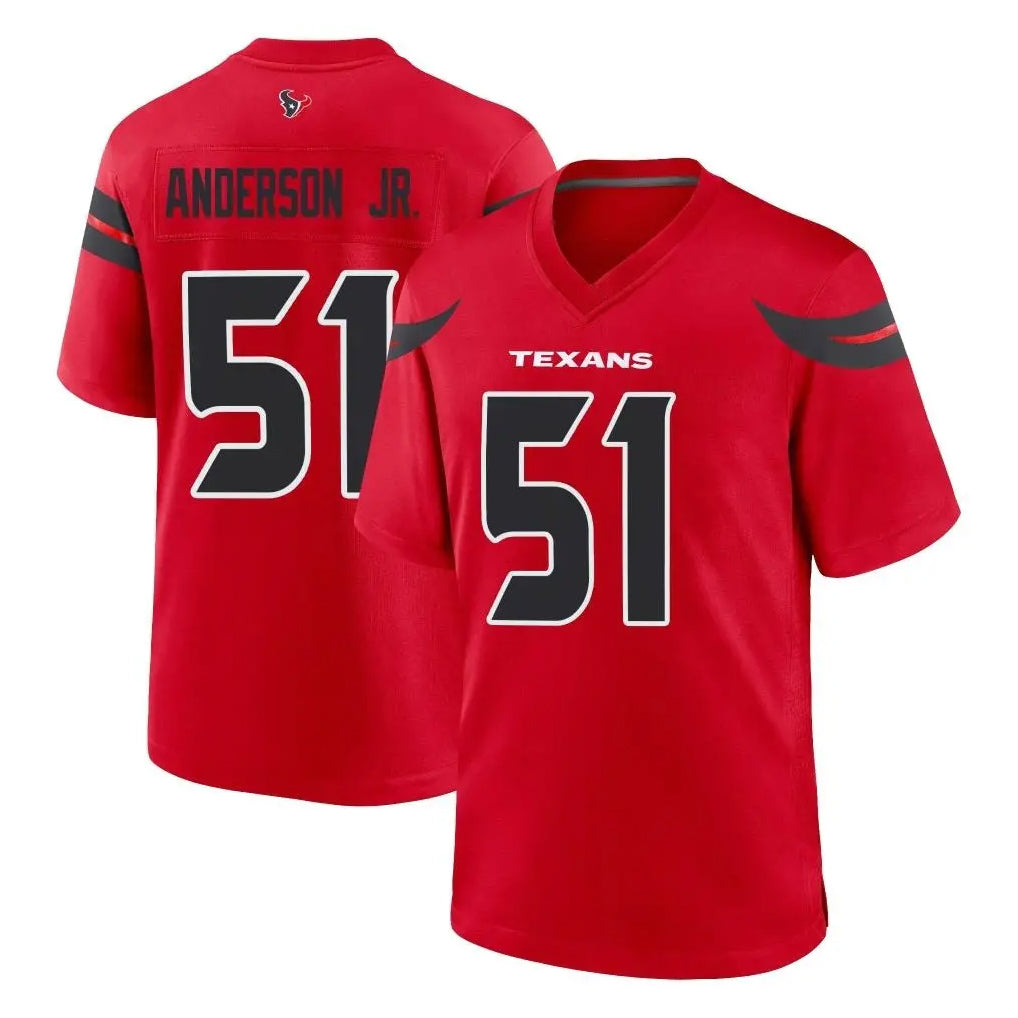 STECN H.Texans #51 Will Anderson Jr. Player Red Alternate Home Game Stitched Jerseys