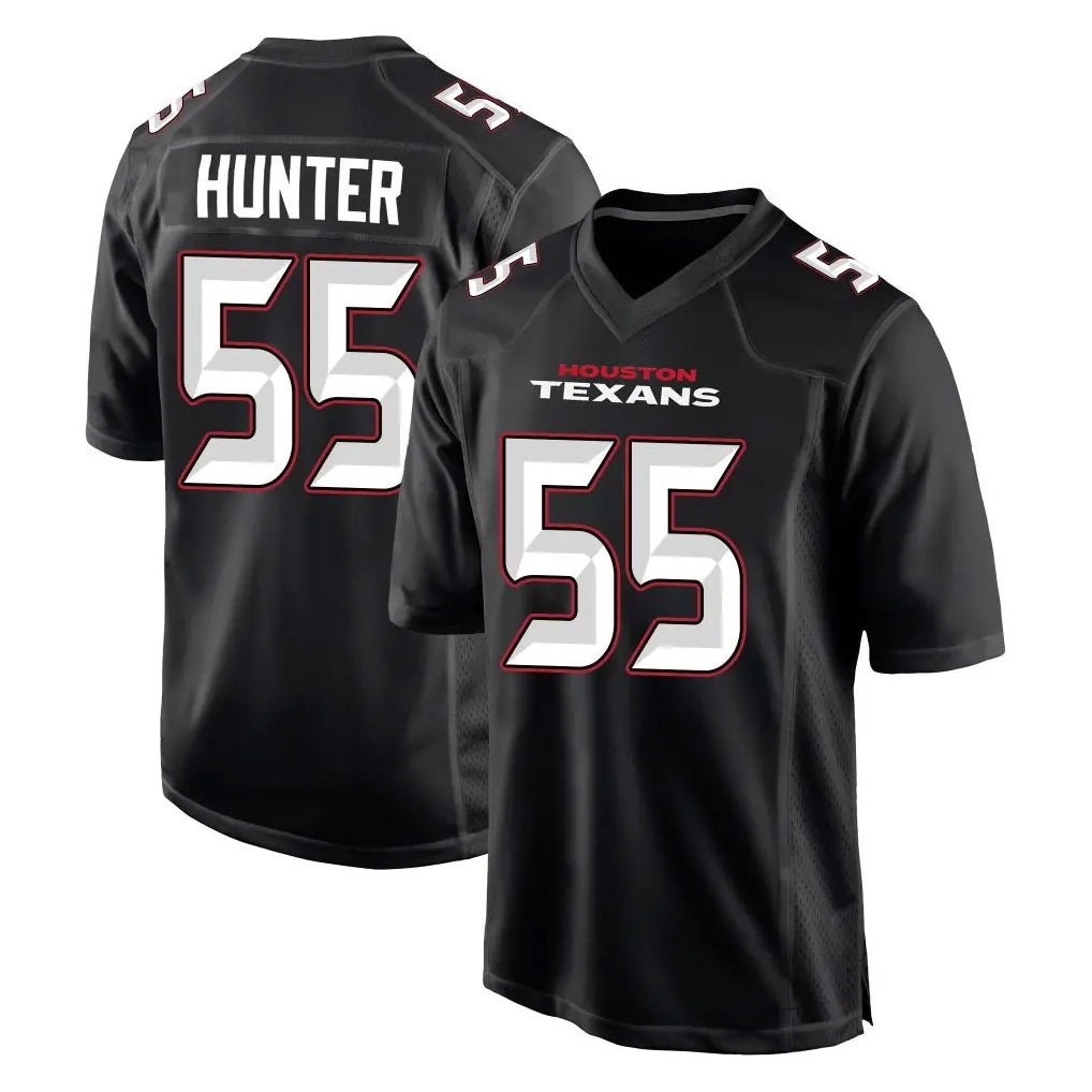 STECN H.Texans #55 Danielle Hunter Player Carbon Black Fashion Home Game Stitched Jerseys