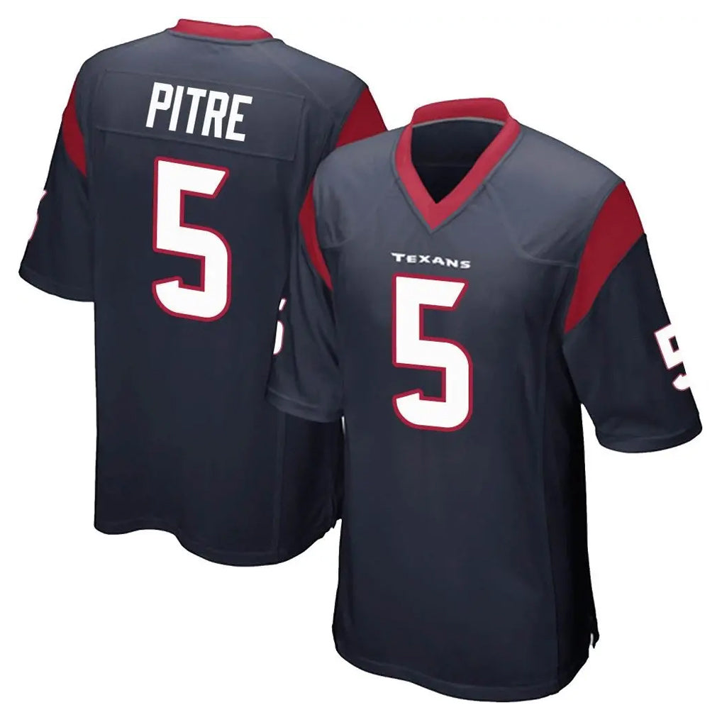STECN H.Texans #5 Jalen Pitre Player Navy Home Game Stitched Jerseys