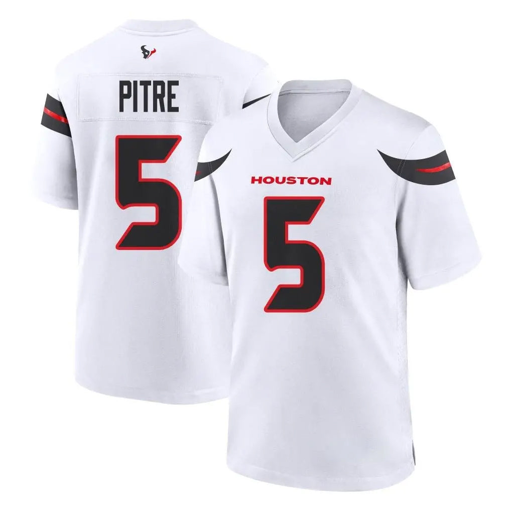 STECN H.Texans #5 Jalen Pitre Player White Home Game Stitched Jerseys