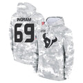 STECN H.Texans #69 Ed Ingram Player Arctic Camo Salute to Service Hoodies Limited Game Stitched Jerseys
