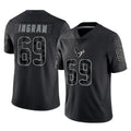 STECN H.Texans #69 Ed Ingram Player Black Reflective Limited Game Stitched Jerseys