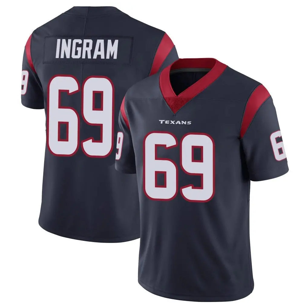 STECN H.Texans #69 Ed Ingram Player Navy Limited Vapor Untouchable Home Game Stitched Jerseys