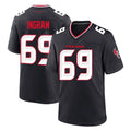 STECN H.Texans #69 Ed Ingram Player Navy Team Home Game Stitched Jerseys