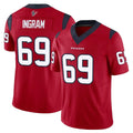STECN H.Texans #69 Ed Ingram Player Red Limited Vapor F.U.S.E. Home Game Stitched Jerseys