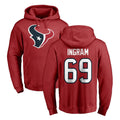 STECN H.Texans #69 Ed Ingram Player Red Pro Line Pullover Hoodie Limited Game Stitched Jerseys