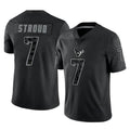 STECN H.Texans #7 CJ Stroud Player Black Reflective Limited Game Stitched Jerseys