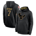 STECN H.Texans #7 CJ Stroud Player Black Salute to Service Hoodies Limited Game Stitched Jerseys