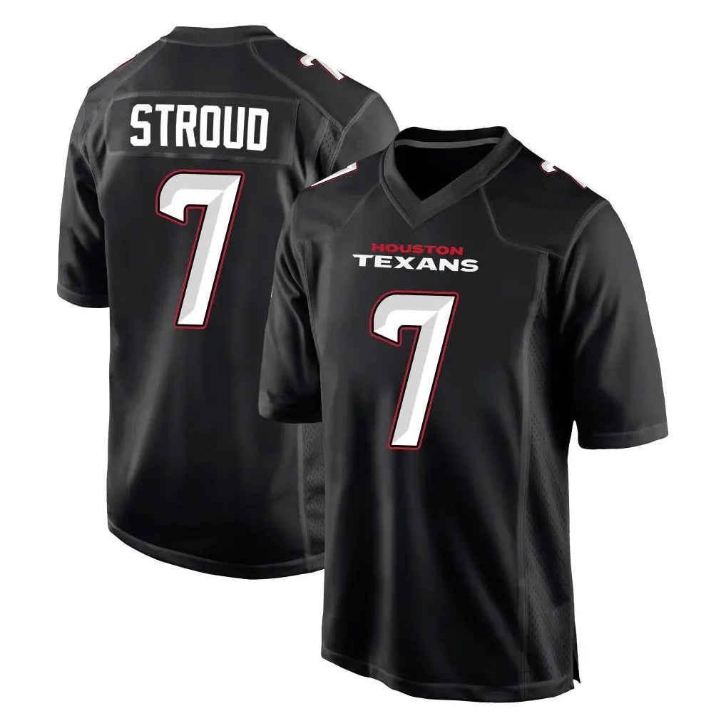 STECN H.Texans #7 CJ Stroud Player Carbon Black Fashion Home Game Stitched Jerseys