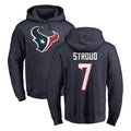STECN H.Texans #7 CJ Stroud Player Navy Pro Line Pullover Hoodie Limited Game Stitched Jerseys