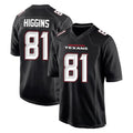STECN H.Texans #81 Jayden Higgins Player Carbon Black Fashion Home Game Stitched Jerseys