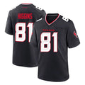 STECN H.Texans #81 Jayden Higgins Player Navy Team Home Game Stitched Jerseys