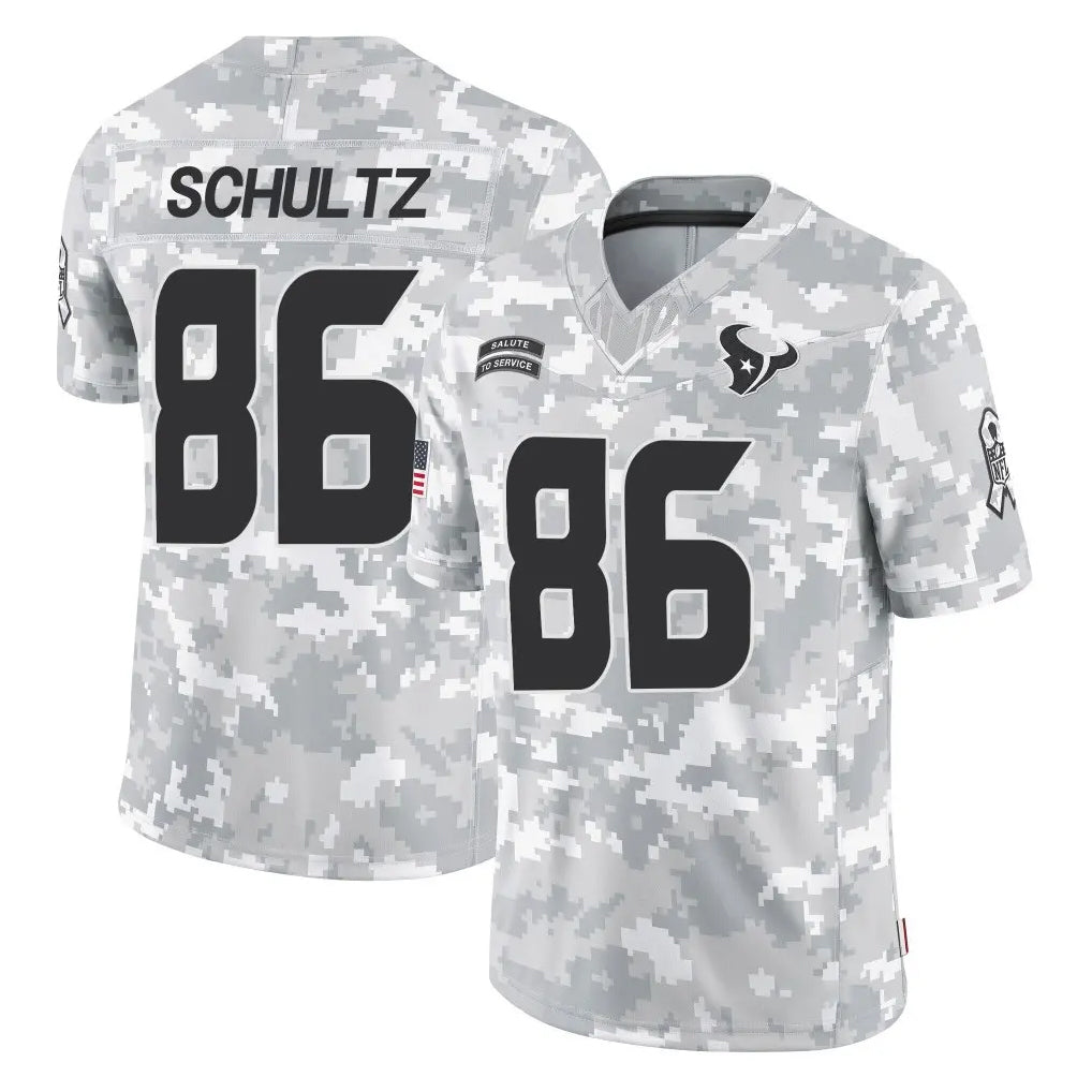 STECN H.Texans #86 Dalton Schultz Player Arctic Camo Salute To Service Limited Game Stitched Jerseys