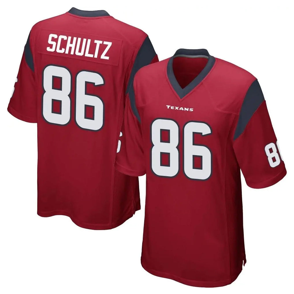 STECN H.Texans #86 Dalton Schultz Player Red Home Game Stitched Jerseys