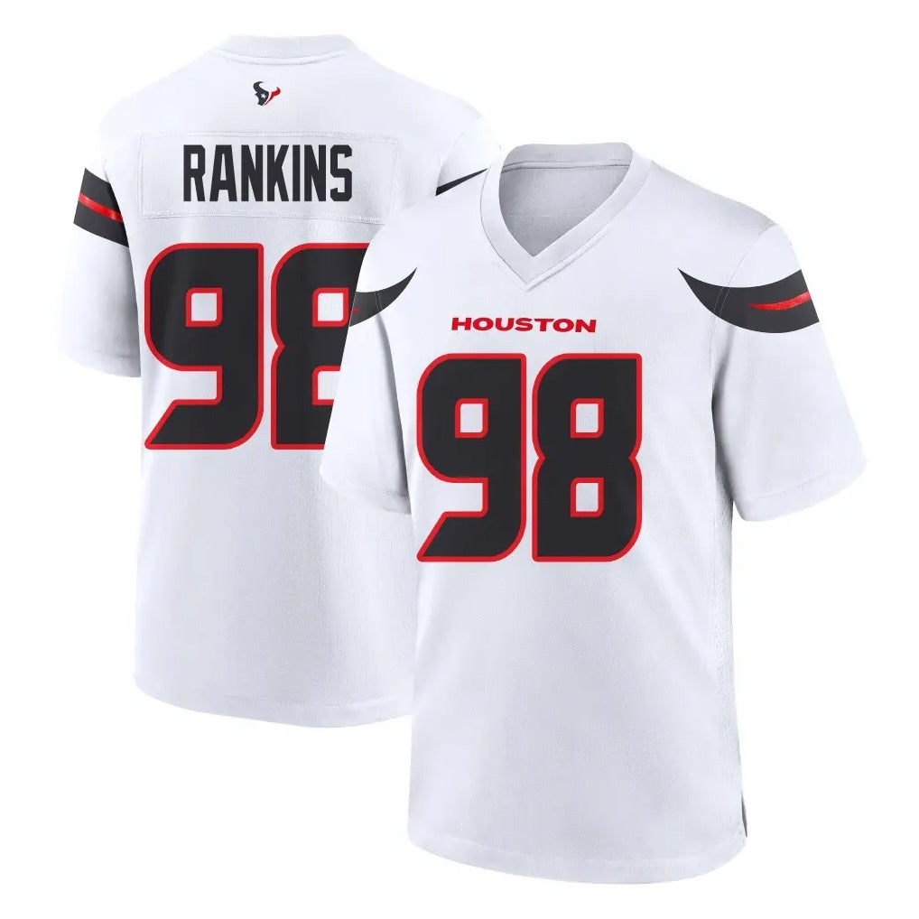 STECN H.Texans #98 Sheldon Rankins Player White Home Game Stitched Jerseys