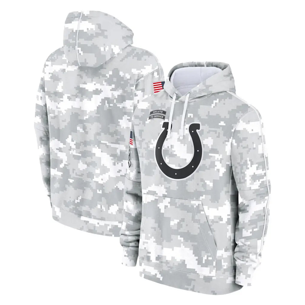 STECN IN.Colts Arctic Camo Salute to Service Hoodies Limited Game Blank Player Stitched Jerseys