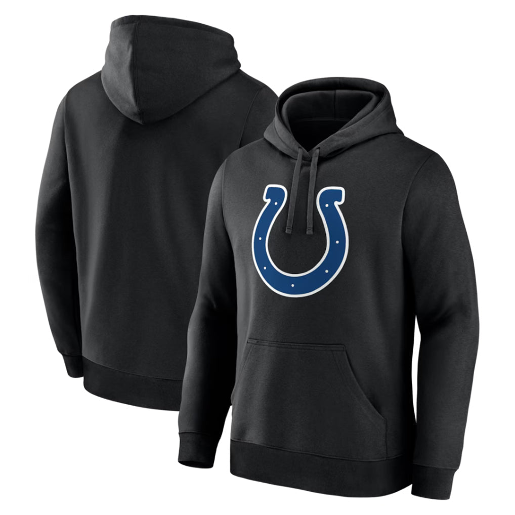 STECN IN.Colts Black Logo Pullover Hoodie Limited Blank Player Stitched Jerseys