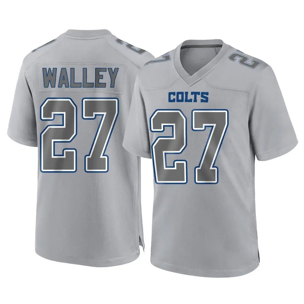 STECN IN.Colts #27 Justin Walley Player Gray Atmosphere Fashion Home Game Stitched Jerseys