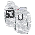 STECN IN.Colts #53 CJ Allen Player Arctic Camo Salute to Service Hoodies Limited Game Stitched Jerseys