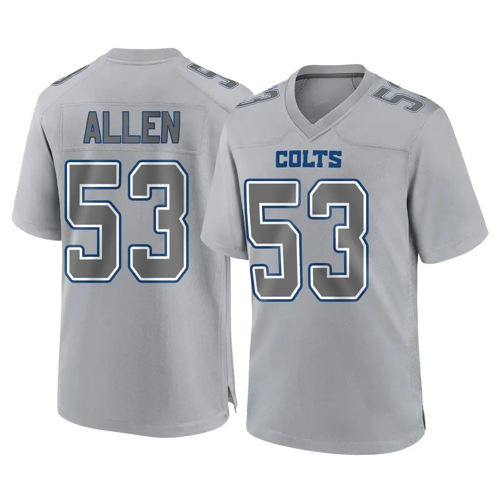 STECN IN.Colts #53 CJ Allen Player Gray Atmosphere Fashion Home Game Stitched Jerseys