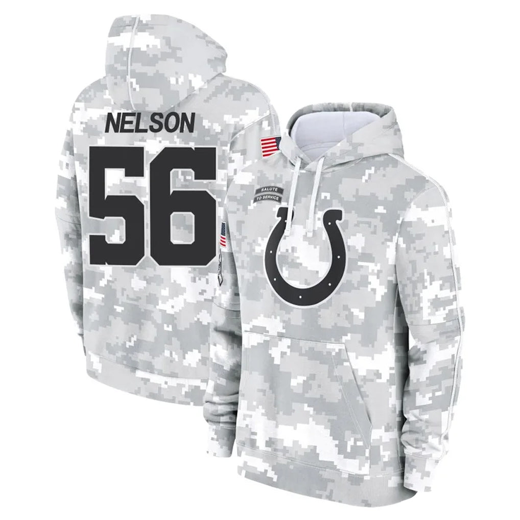STECN IN.Colts #56 Quenton Nelson Player Arctic Camo Salute to Service Hoodies Limited Game Stitched Jerseys