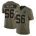 STECN IN.Colts #56 Quenton Nelson Player Olive 2025 Salute To Service Limited Game Stitched Jerseys