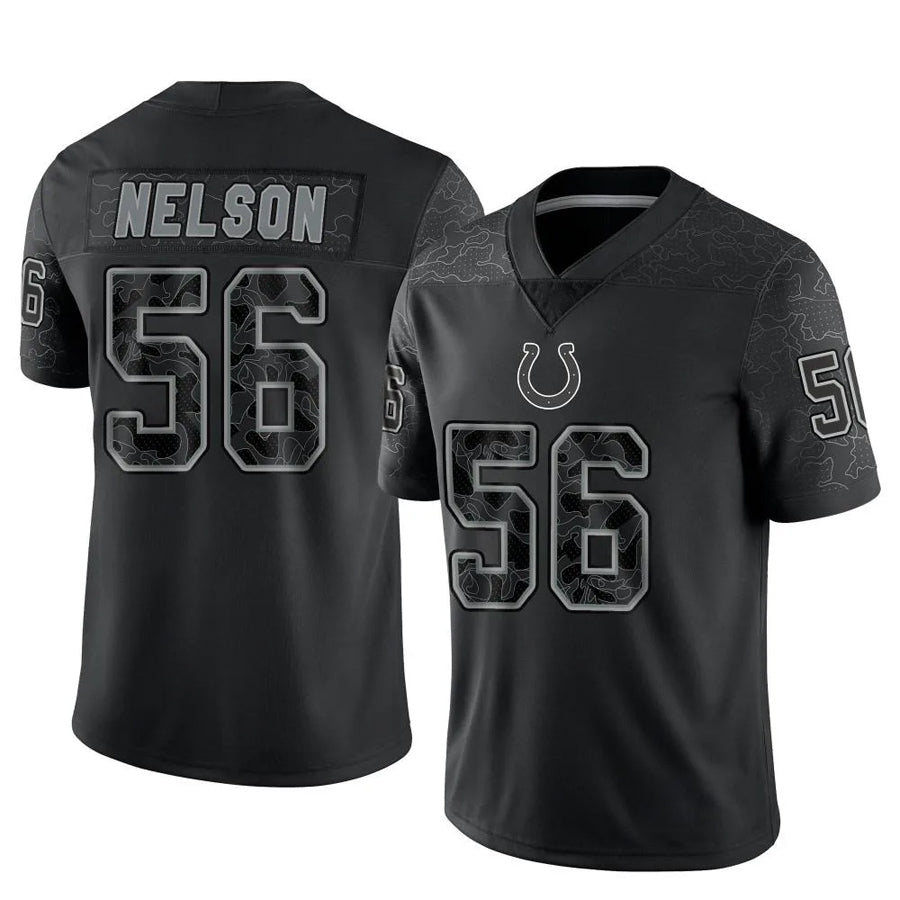 STECN IN.Colts #56 Quenton Nelson Player RFLCTV Limited Black Stitched Jerseys