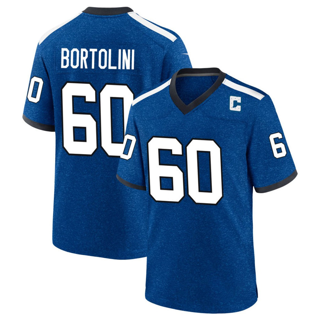 STECN IN.Colts #60 Tanor Bortolini Player Royal Alternate Indiana Nights Home Game Stitched Jerseys