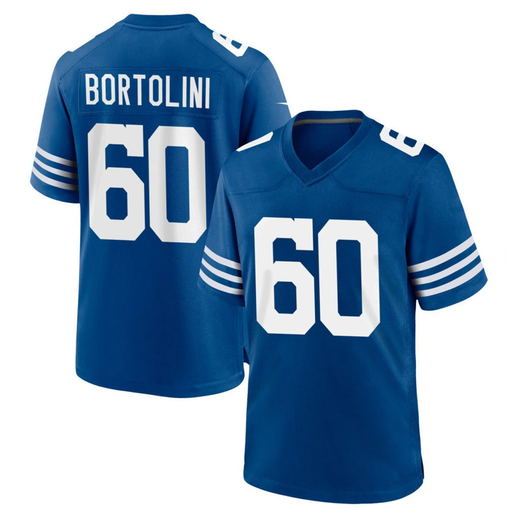 STECN IN.Colts #60 Tanor Bortolini Player Royal Limited Home Game Stitched Jerseys