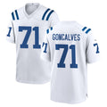 STECN IN.Colts #71 Matt Goncalves Player White Home Game Stitched Jerseys