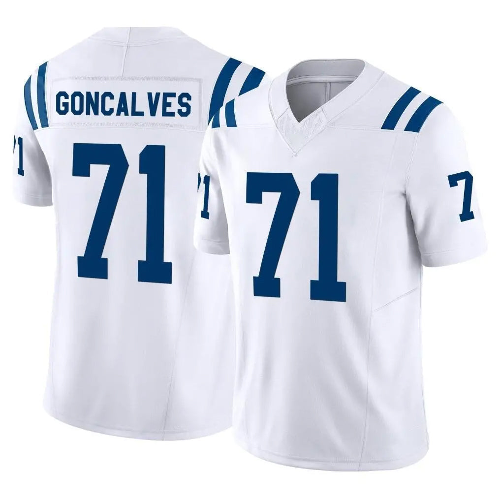STECN IN.Colts #71 Matt Goncalves Player White Limited Vapor F.U.S.E. Home Game Stitched Jerseys