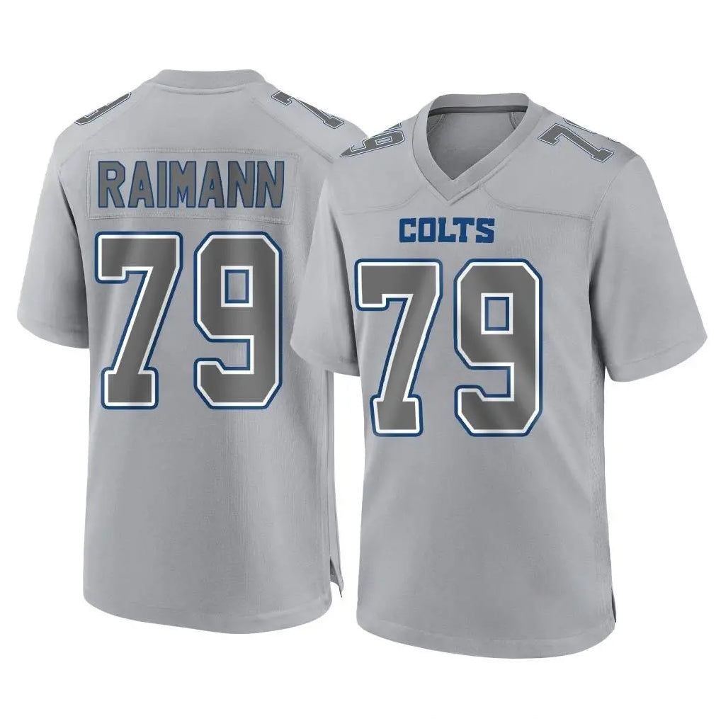 STECN IN.Colts #79 Bernhard Raimann Player Gray Atmosphere Fashion Home Game Stitched Jerseys