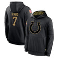 STECN IN.Colts #7 Charvarius Ward Sr. Player Black Salute to Service Hoodies Limited Game Stitched Jerseys