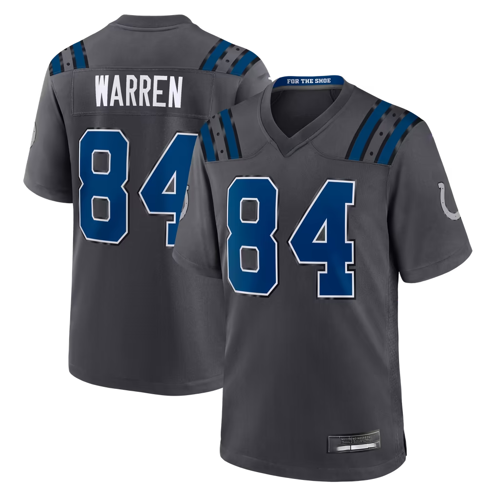 STECN IN.Colts #84 Tyler Warren Anthracite 2026 Rivalries Collection Game Stitched Jerseys